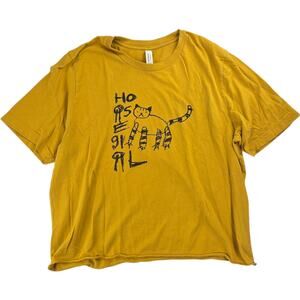 Yellow, Cropped,  Horsegirl Band T-Shirt | Size XL